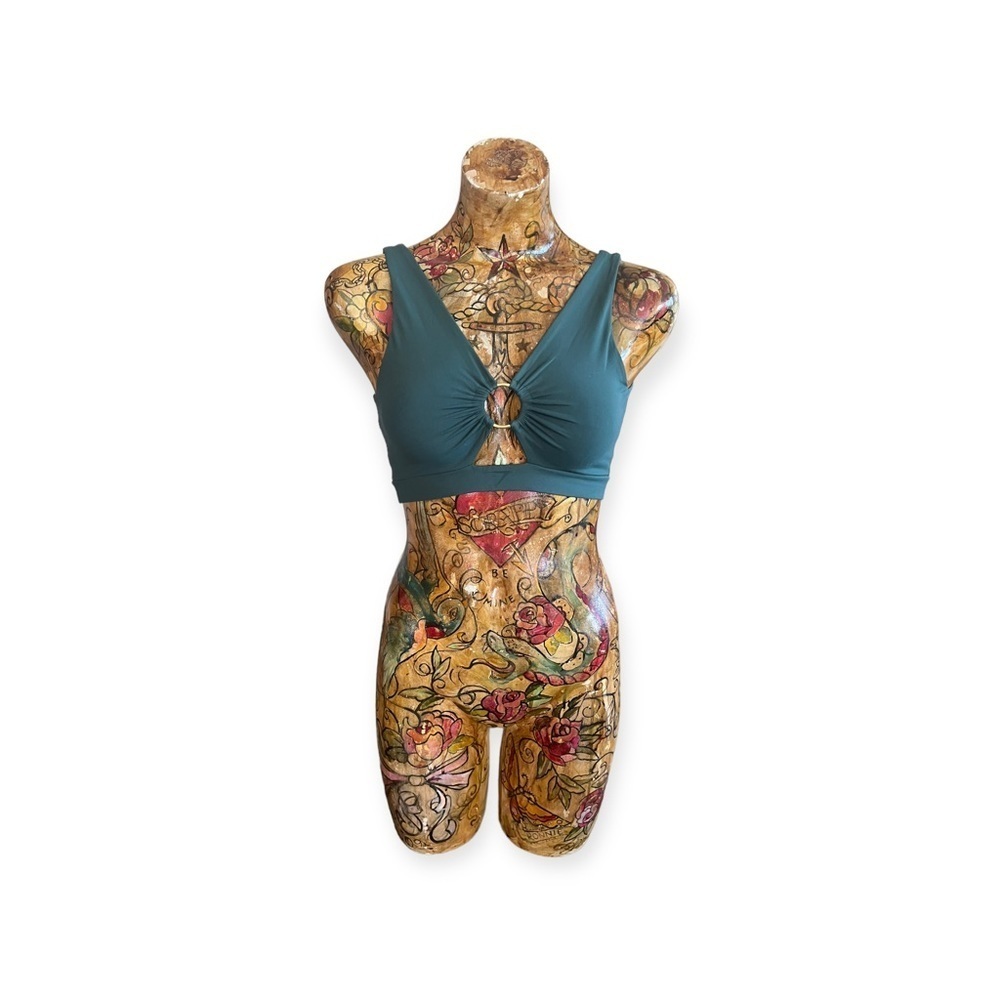 Gymshark Whitney Simmons green sports bra athletic active wear work out XS